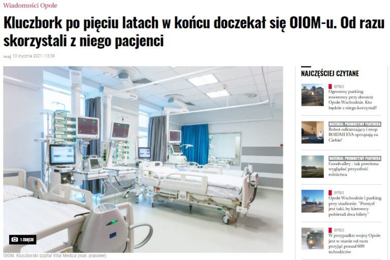 Kluczbork po pięciu latach w końcu doczekał się OIOM-u.
