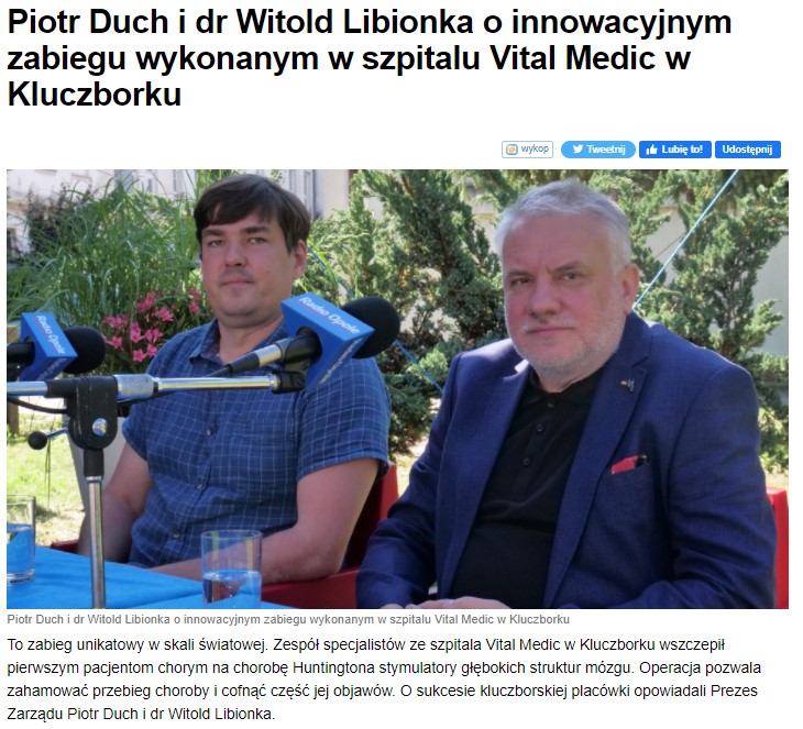 dr Libionka o innowacyjnym zabiegu wykonanym w Vital Medic